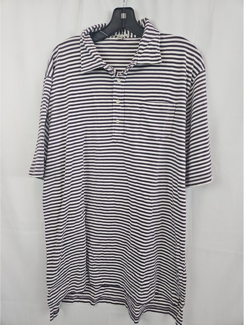 Peter Millar Striped Polo Shirt XL Cotton Made in Peru